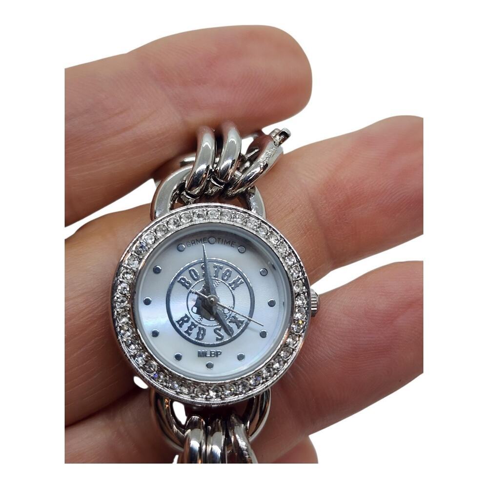 Boston Red Sox Baseball Team Charm Bracelet Watch Womens MLB New Battery Works - Picture 4 of 11